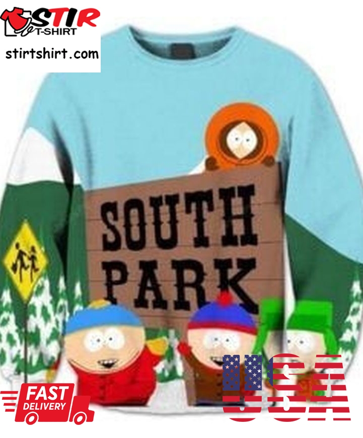 South Park Ugly Christmas Sweater All Over Print Sweatshirt Ugly