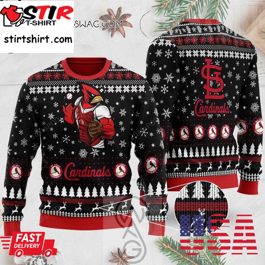 Sports Baseball Team St Louis Cardinals Ugly Christmas Sweater