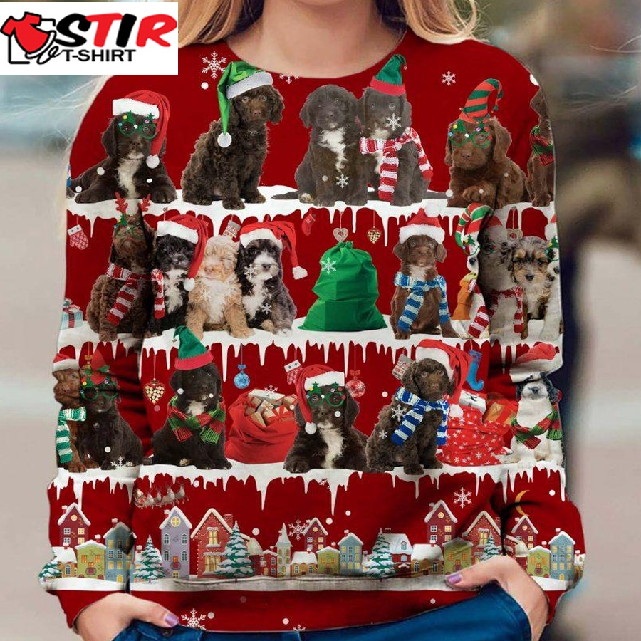 Sproodle   Snow Christmas   Premium Dog Christmas Ugly Sweatshirt, Dog Ugly Sweater   1215