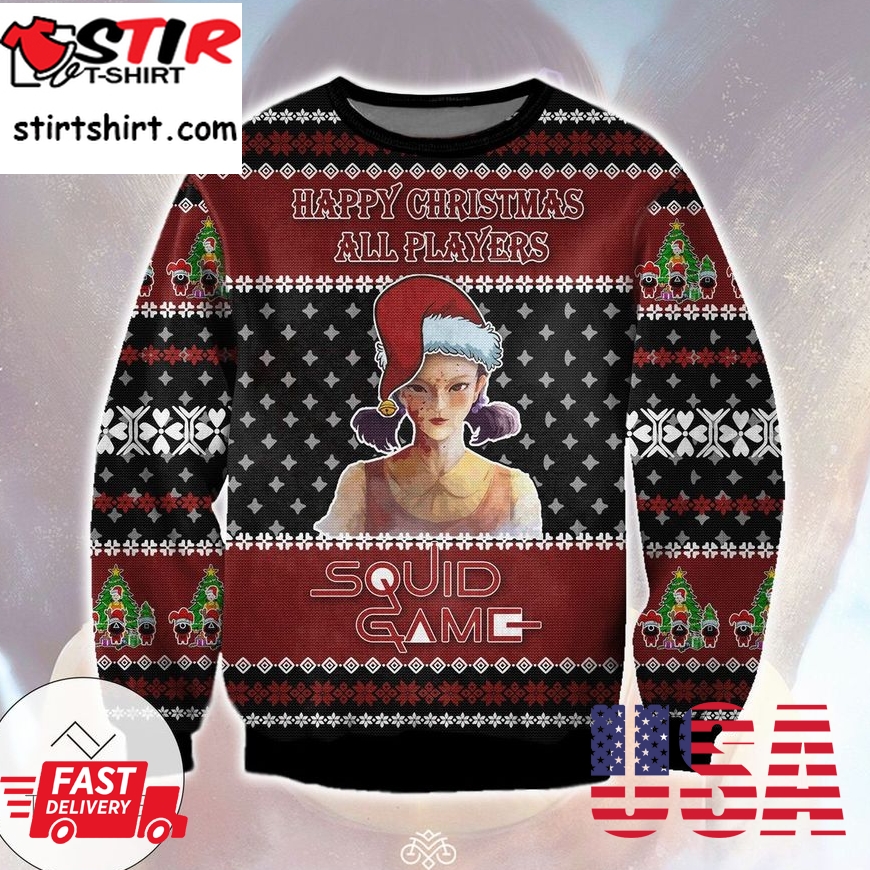 Squid Game Doll Ugly Sweater