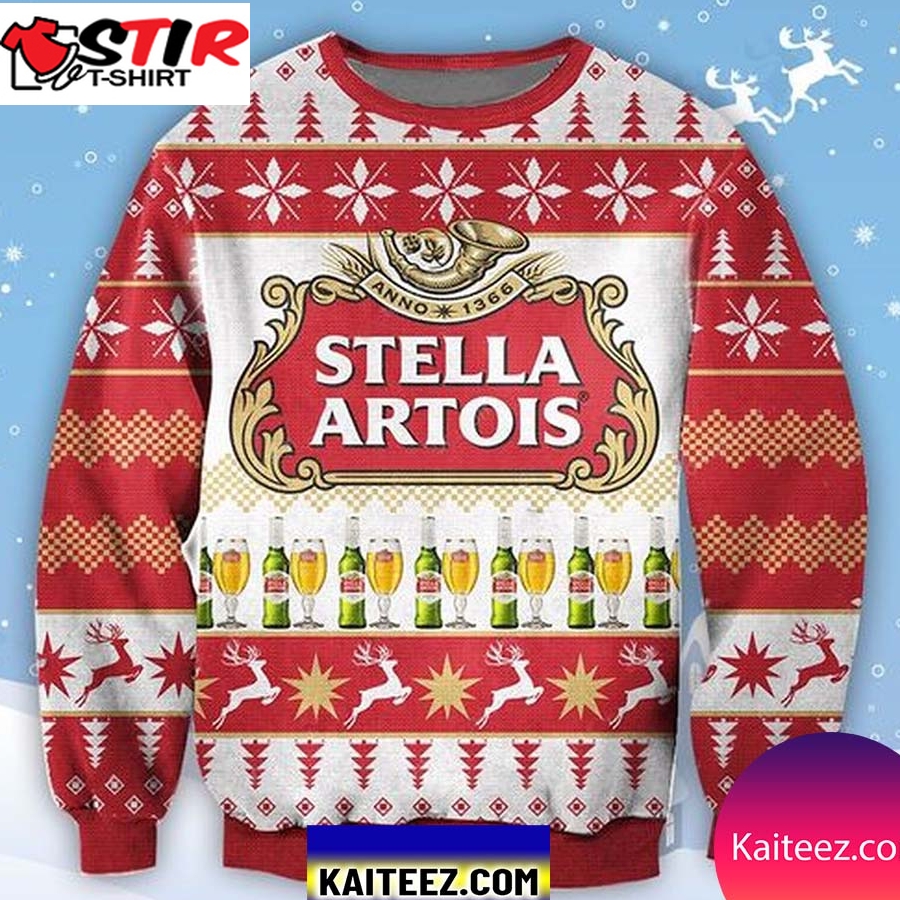 Stella Artois Beer 3D Christmas Sweater