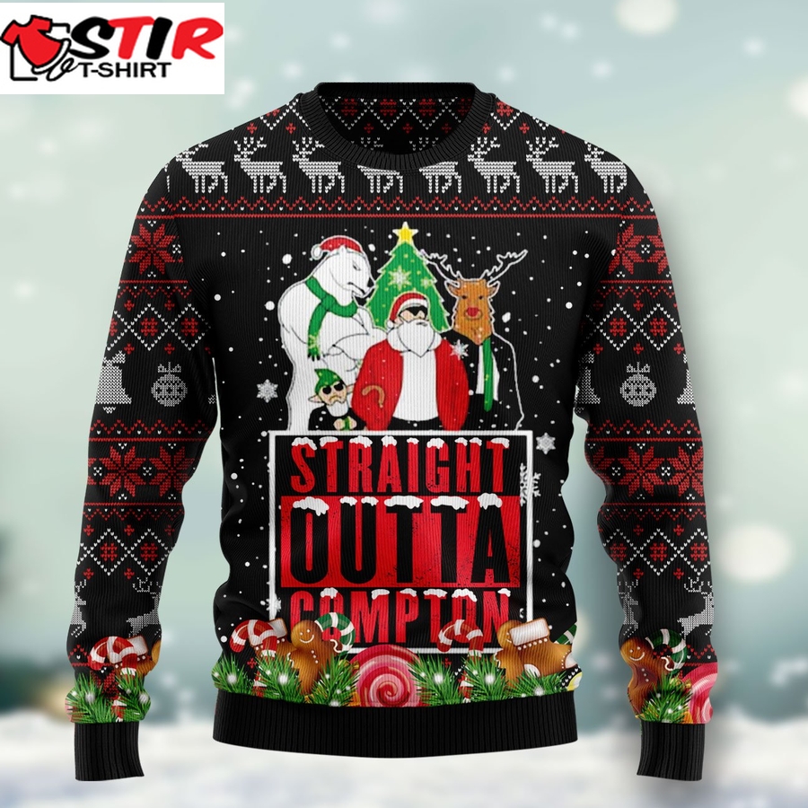 Straight Outta North Pokle Ht041203 Ugly Christmas Sweater Unisex Womens & Mens, Couples Matching, Friends, Funny Family Ugly Christmas Holiday Sweater Gifts (Plus Size Available)   2222