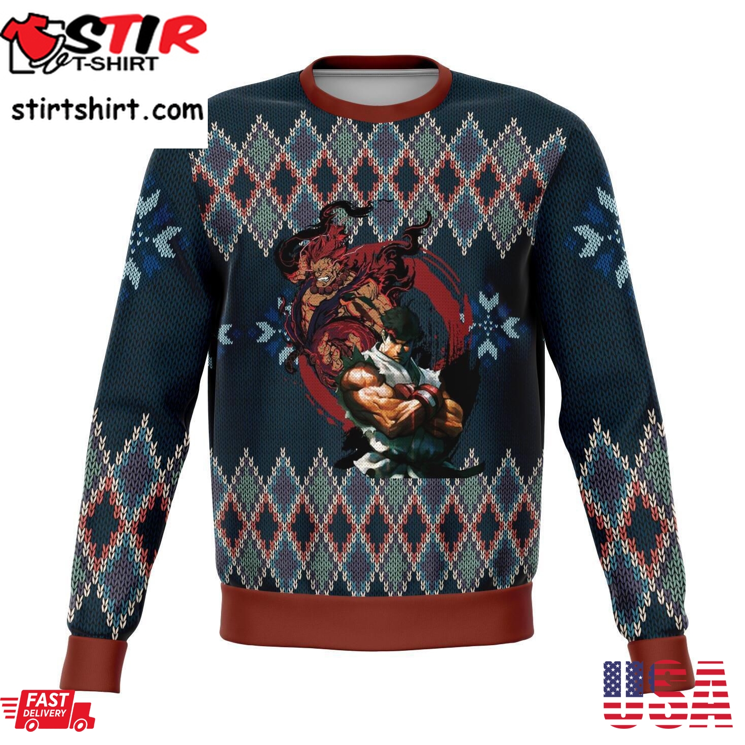 Street Fighter Ryu And Akuma Ugly Sweater