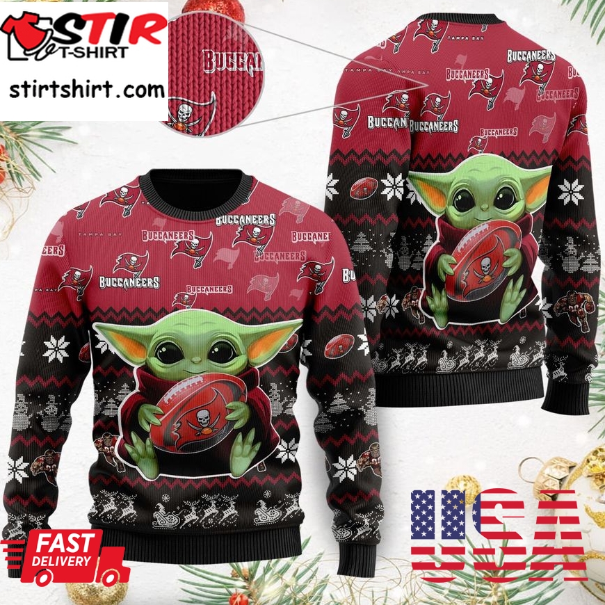 Tampa Bay Buccaneers Baby Yoda Shirt For American Football Fans Ugly Christmas Sweater, Ugly Sweater, Christmas Sweaters, Hoodie, Sweatshirt, Sweater