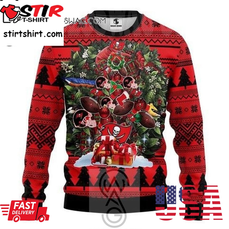 Tampa Bay Buccaneers Christmas Tree For Fans Holiday Party Ugly Christmas Sweater