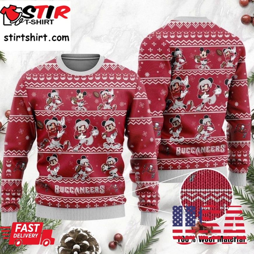 Tampa Bay Buccaneers Mickey Mouse Holiday Party Ugly Christmas Sweater