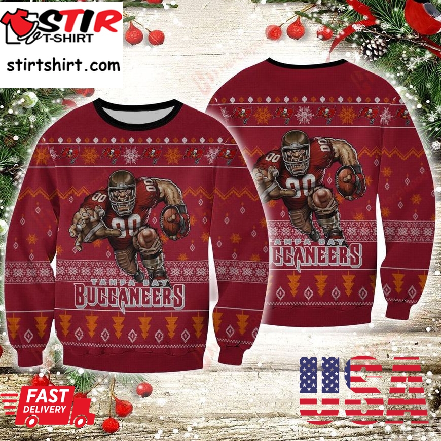 Tampa Bay Buccaneers Player Rushing Ugly Sweater