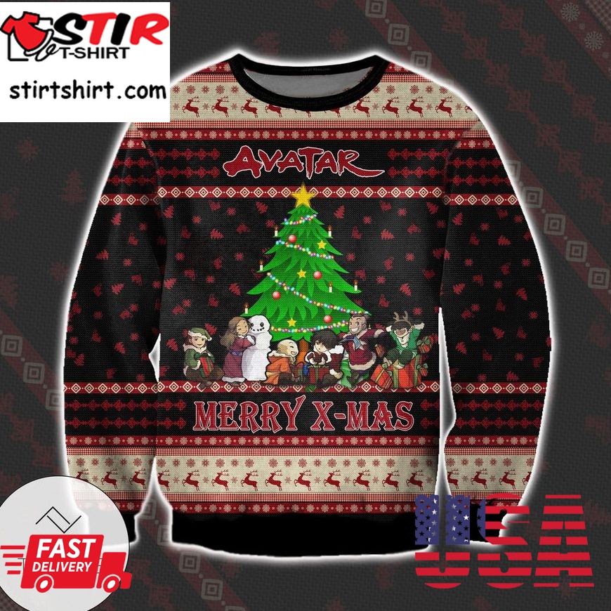 Team Avatar The Last Airbender Christmas Ugly Sweater