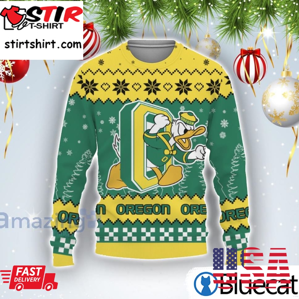Team Logo Oregon Ducks Ugly Christmas Sweater