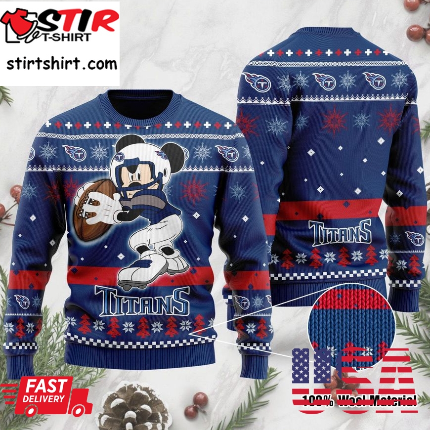 Tennessee Titans Mickey Mouse Funny Ugly Christmas Sweater, Ugly Sweater, Christmas Sweaters, Hoodie, Sweatshirt, Sweater