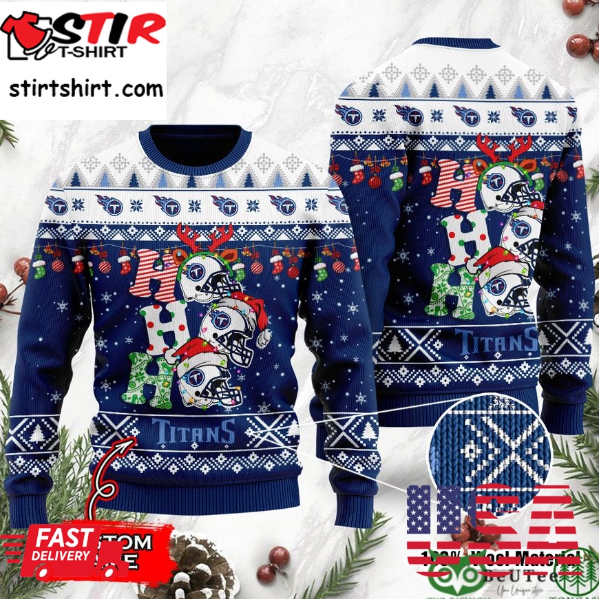 Tennessee Titans Nfl Christmas Hohoho Ugly Sweater Custom Name