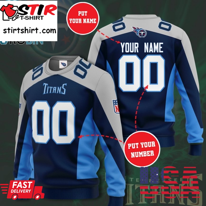 Tennessee Titans Personalized 3D Full Printed Sweater