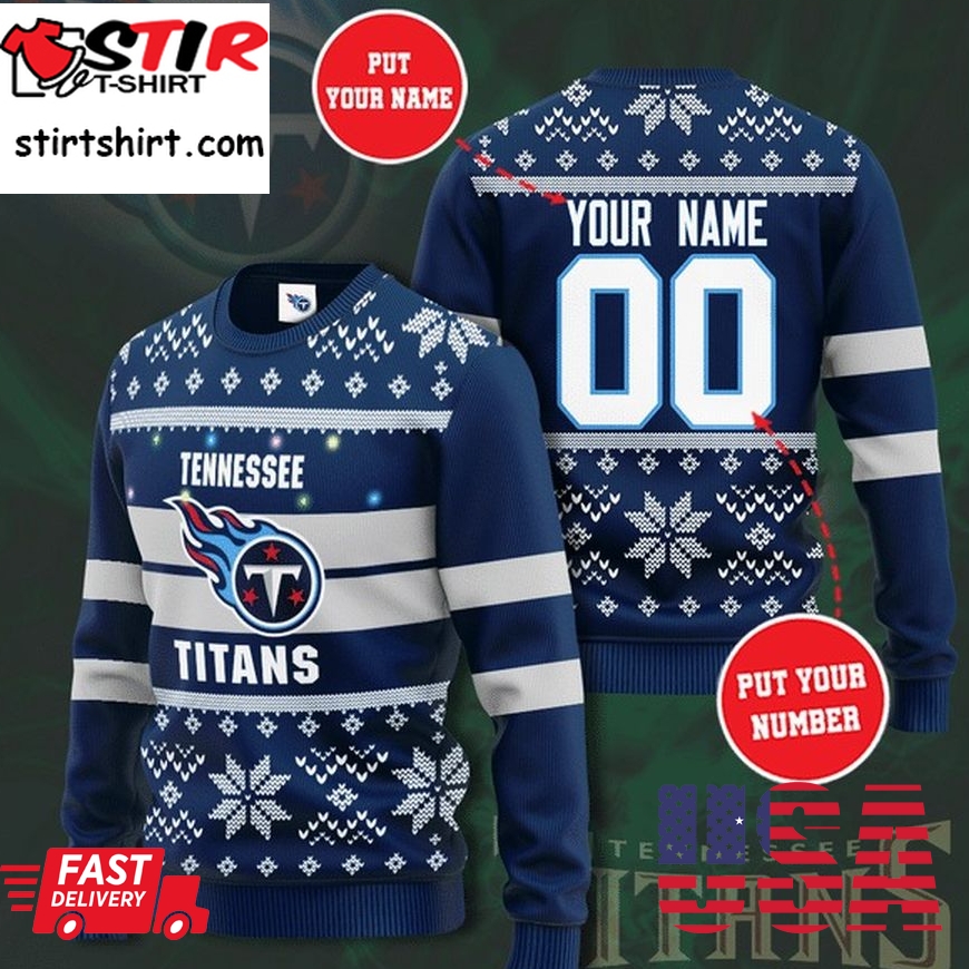 Tennessee Titans Personalized Custom Christmas Sweater
