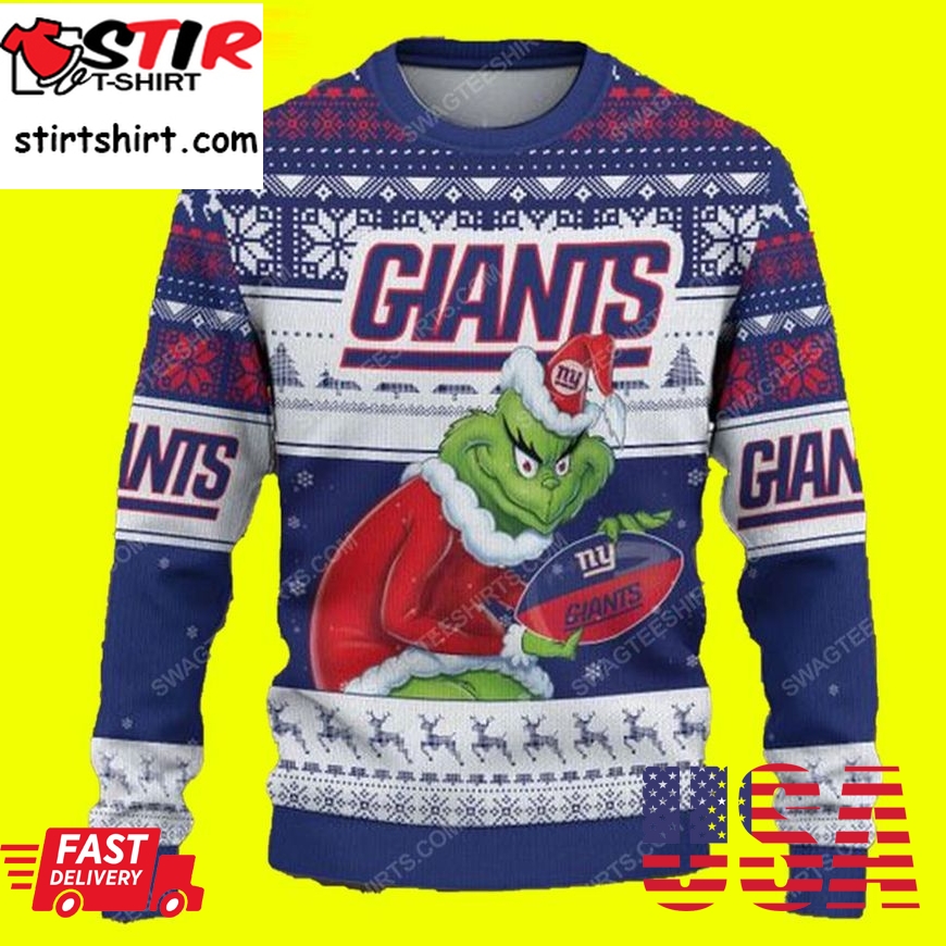 The Grinch New York Giants Ugly Christmas Sweater