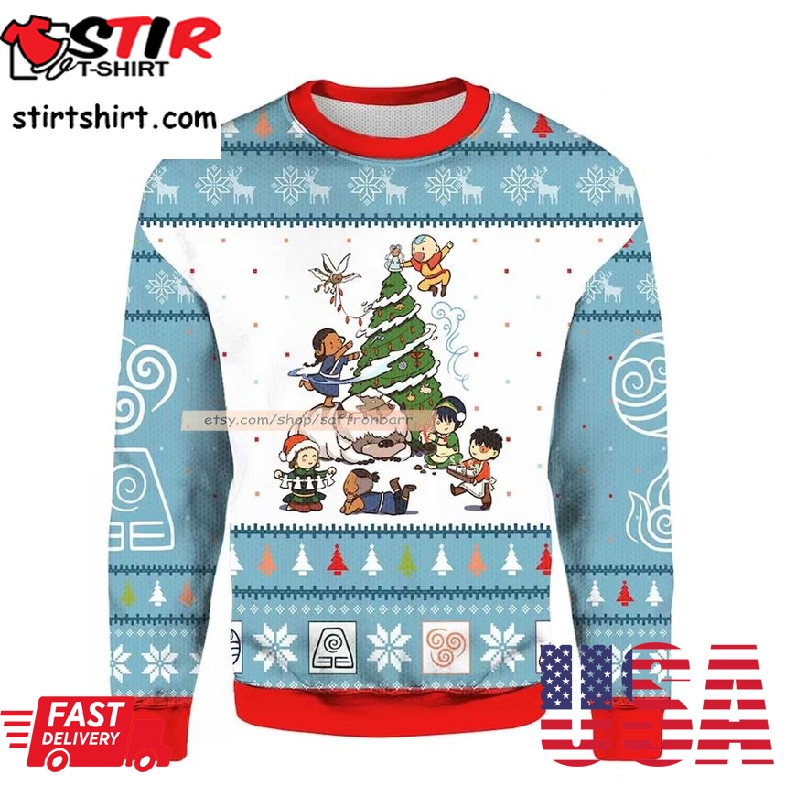 The Last Airbender Avatar Ugly 3D Christmas 2022 Sweater