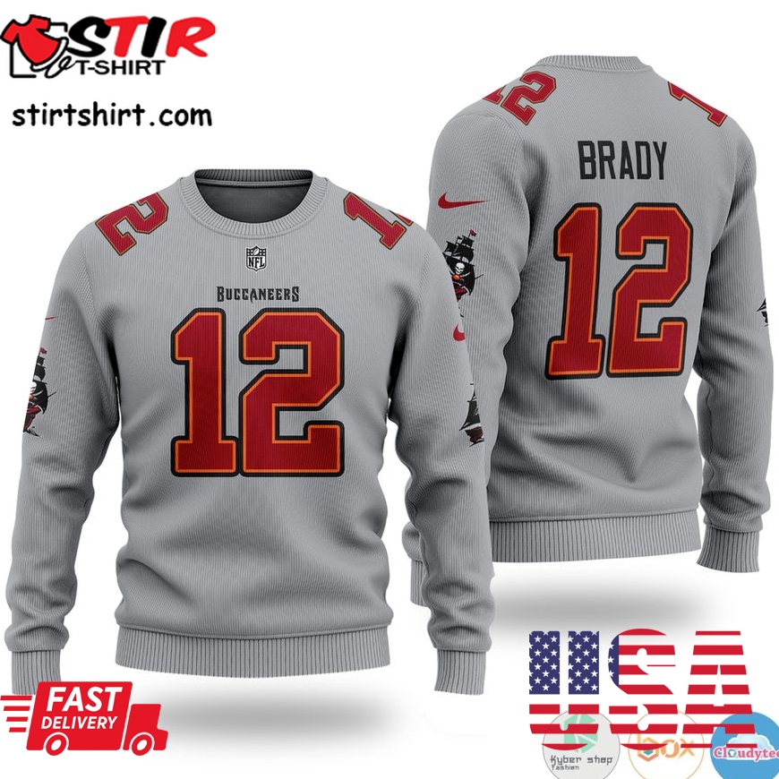 Tom Brady 12 Tampa Bay Buccaneers Nfl Ugly Christmas Sweater