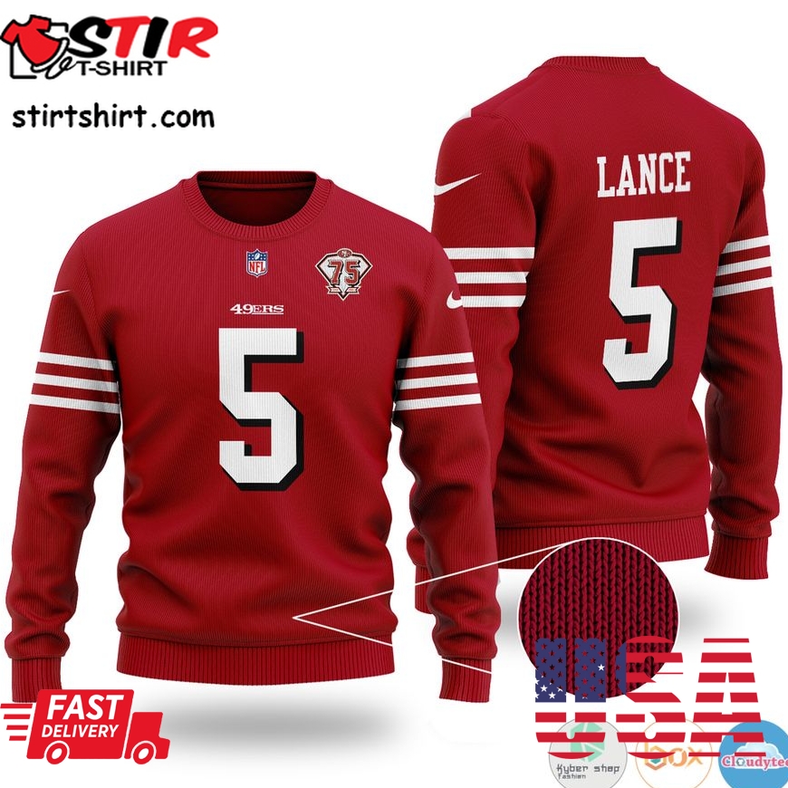 Trey Lance 5 San Francisco 49Ers Nfl Ugly Christmas Sweater