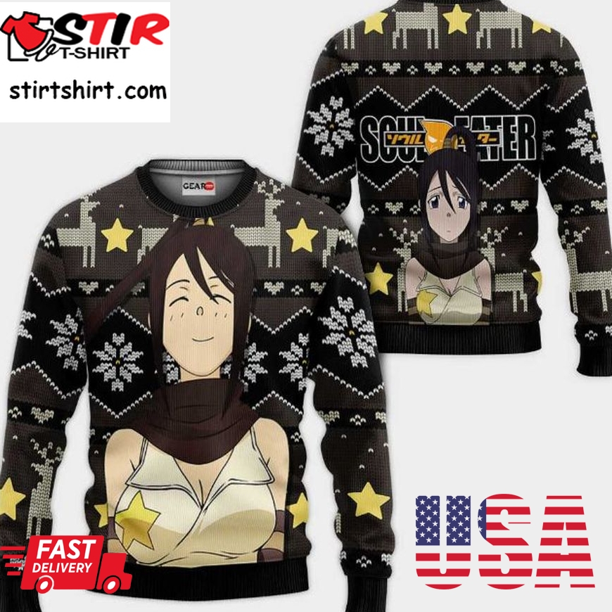 Tsubaki Nakatsukasa Anime Soul Eater Xmas Ugly Christmas Knitted Sweater