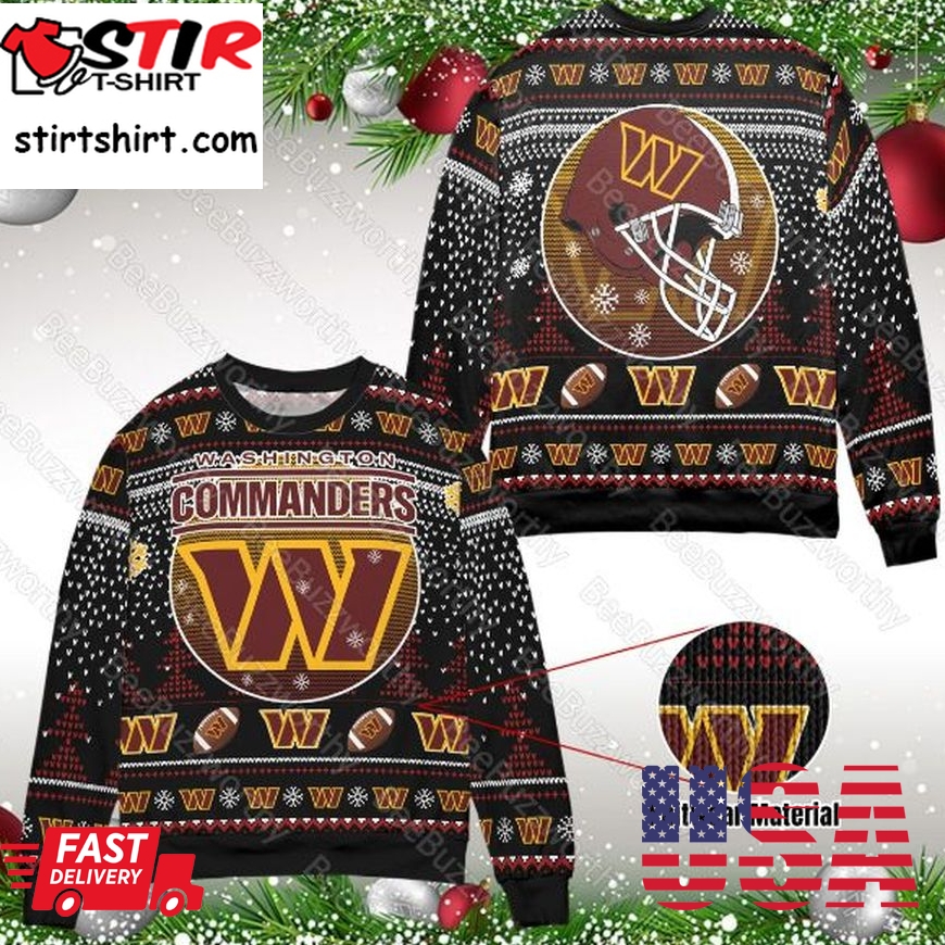 Washington Commanders Unisex Ugly Christmas 3D Sweater