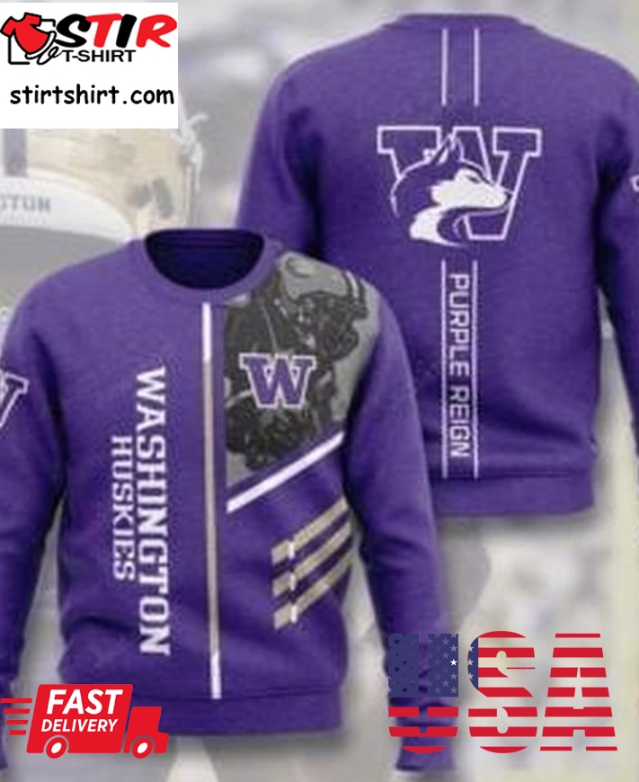 Washington Huskies Ugly Christmas Sweater All Over Print Sweatshirt Ugly