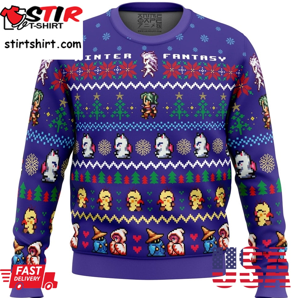 Winter Fantasy Final Fantasy Ugly Christmas Sweater
