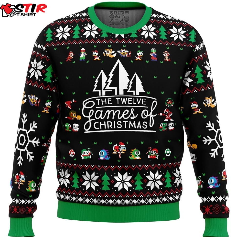 12 Games Of Christmas Ugly Christmas Sweater Ugly Christmas Stirtshirt