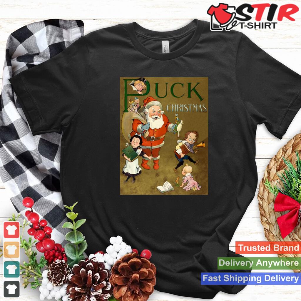 1901 Puck Magazine Christmas Issue Santa Shirt Shirt Hoodie Sweater Long Sleeve