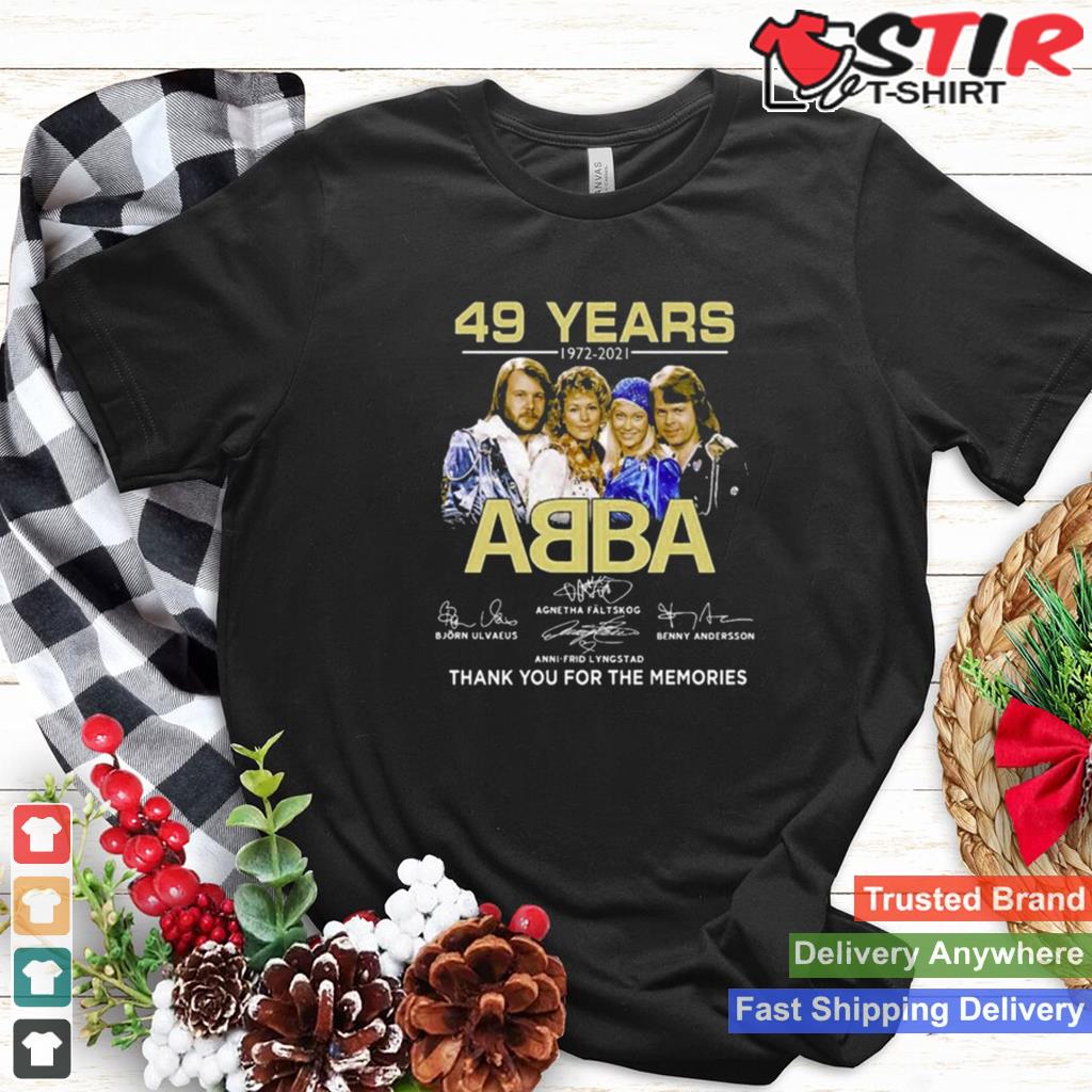 49 Years Abba Signatures Thanks You For The Memories Shirt Shirt Hoodie Sweater Long Sleeve