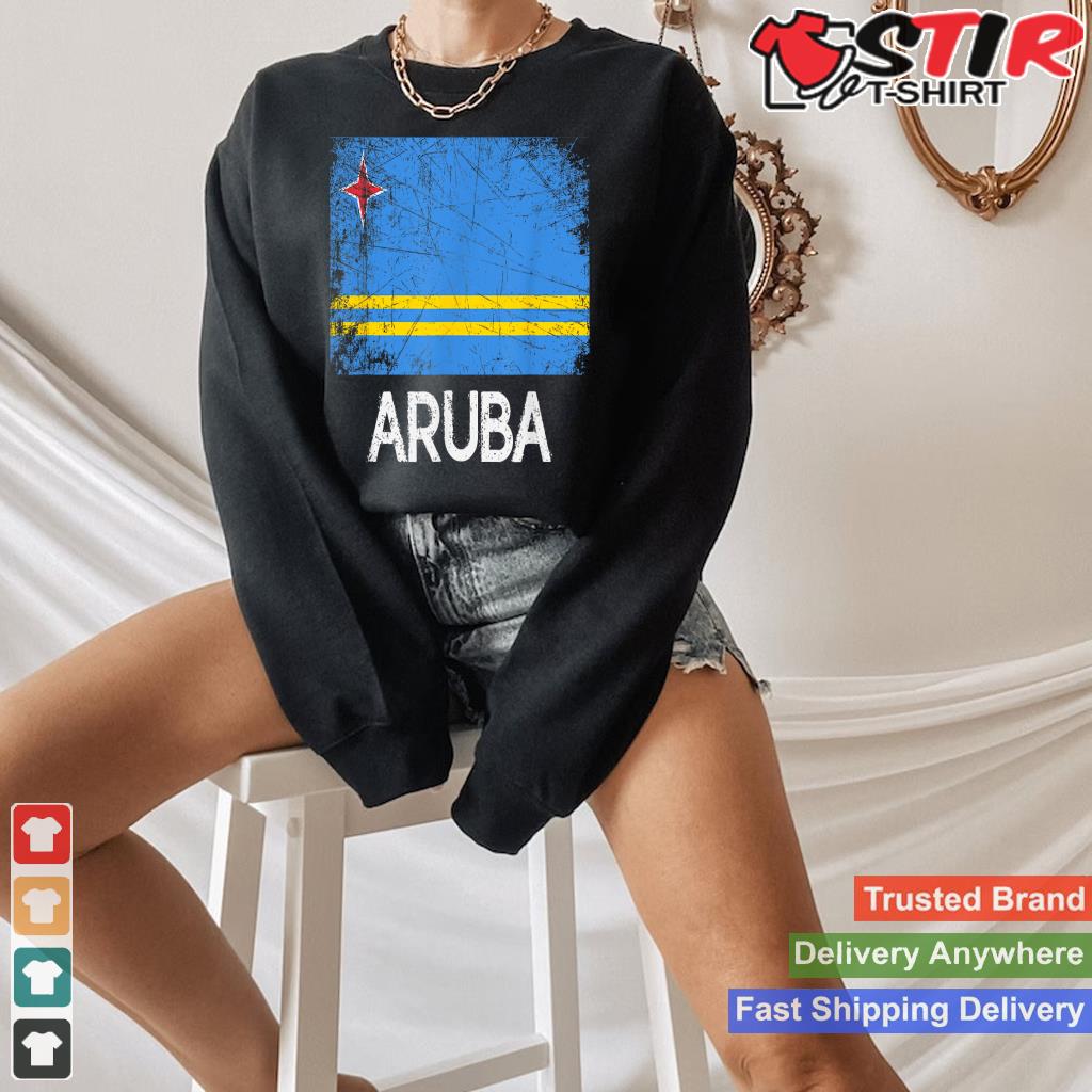 Aruban Flag T Shirt  Vintage Made In Aruba Gift