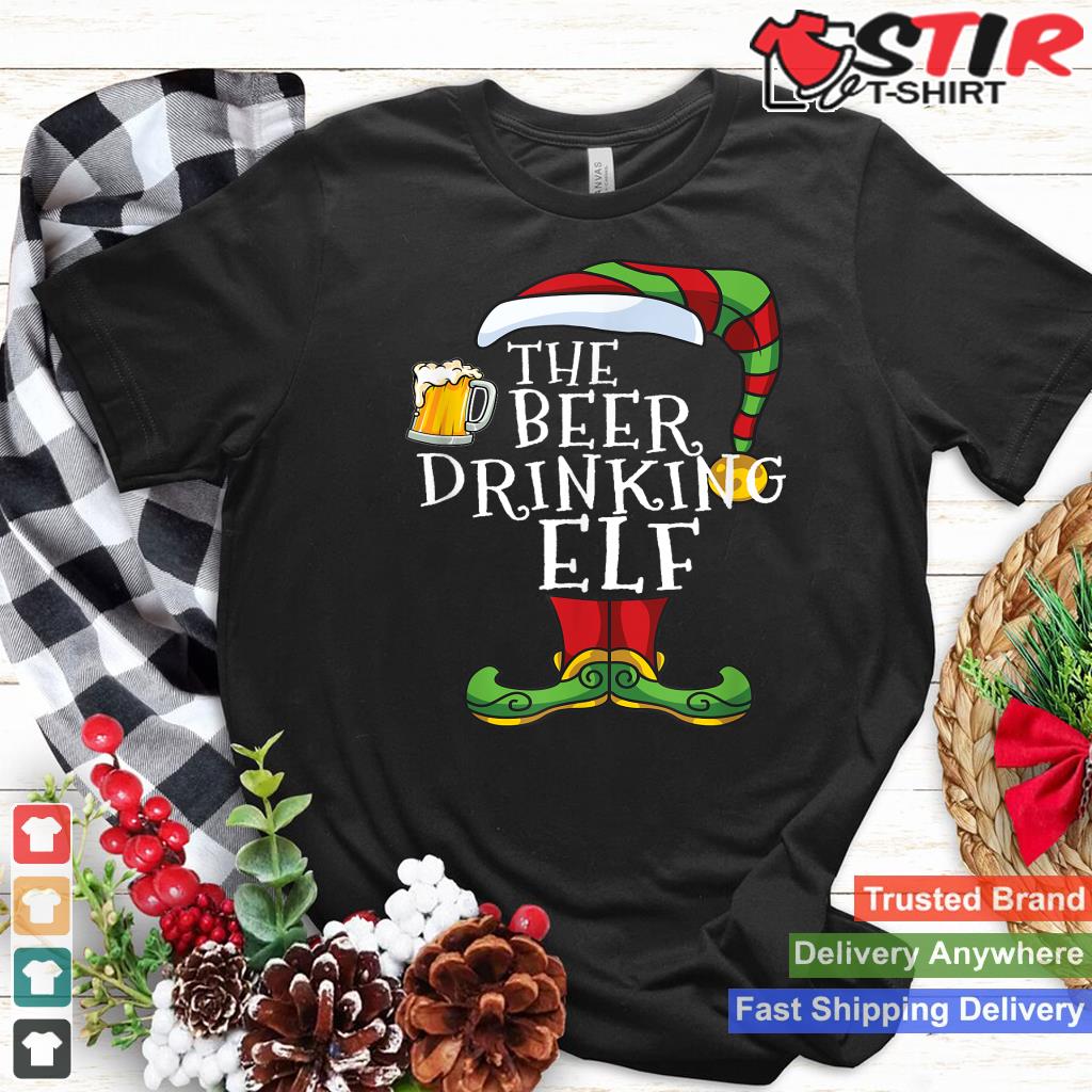 Beer Drinking Elf Family Matching Christmas Funny