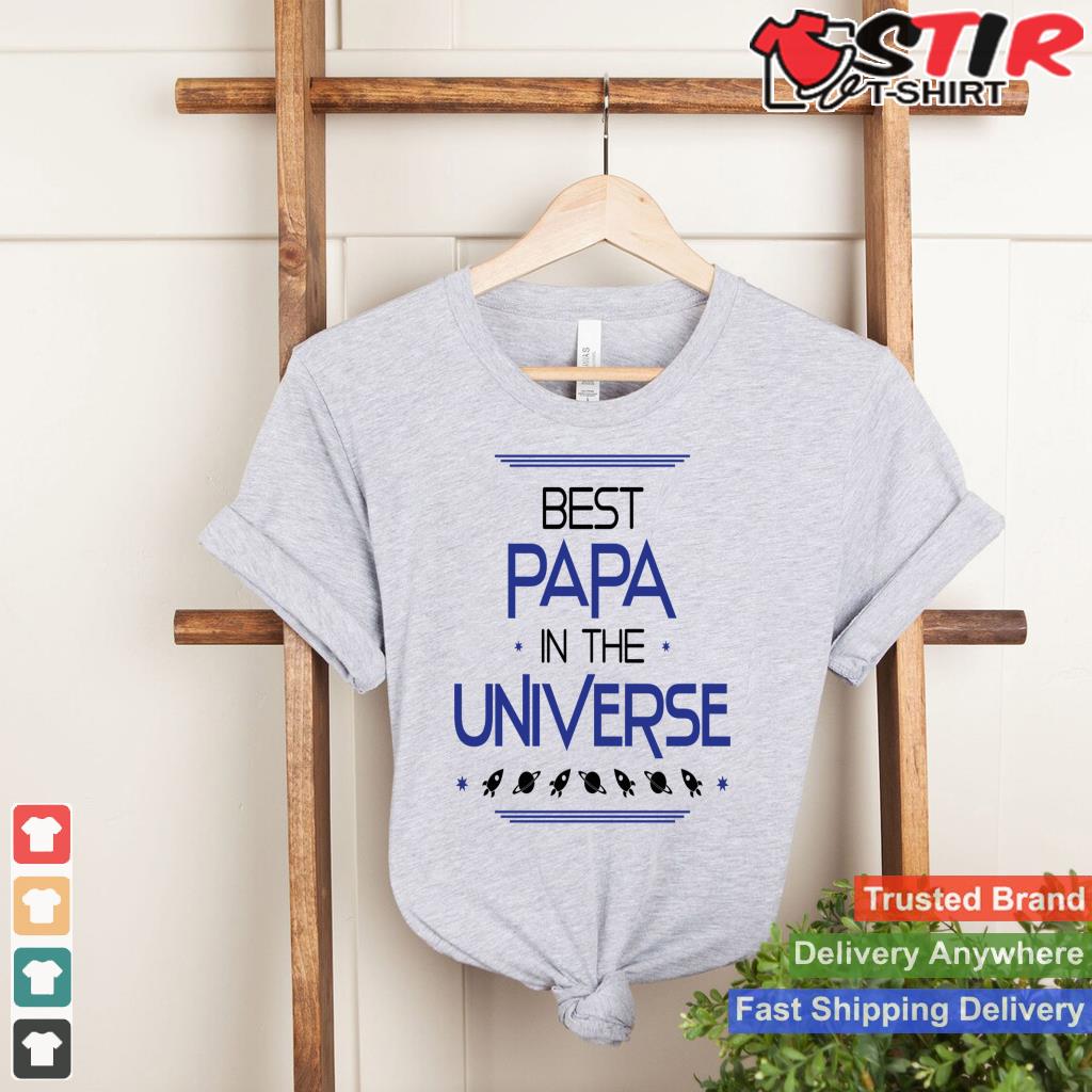 Best Papa In The Universe Fathers Day Gifts Space Kids Long Sleeve