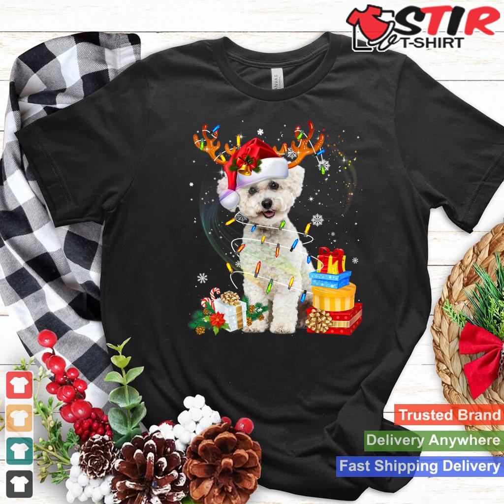 Bichon Frise Reindeer Christmas Lights Funny Dog Xmas Gift