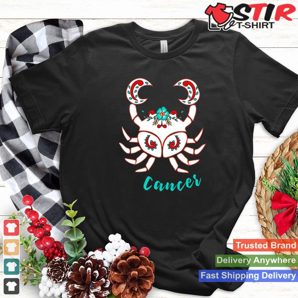 Boho Zodiac Sign Cancer Astrology Watercolor Shirt Shirt Hoodie Sweater Long Sleeve