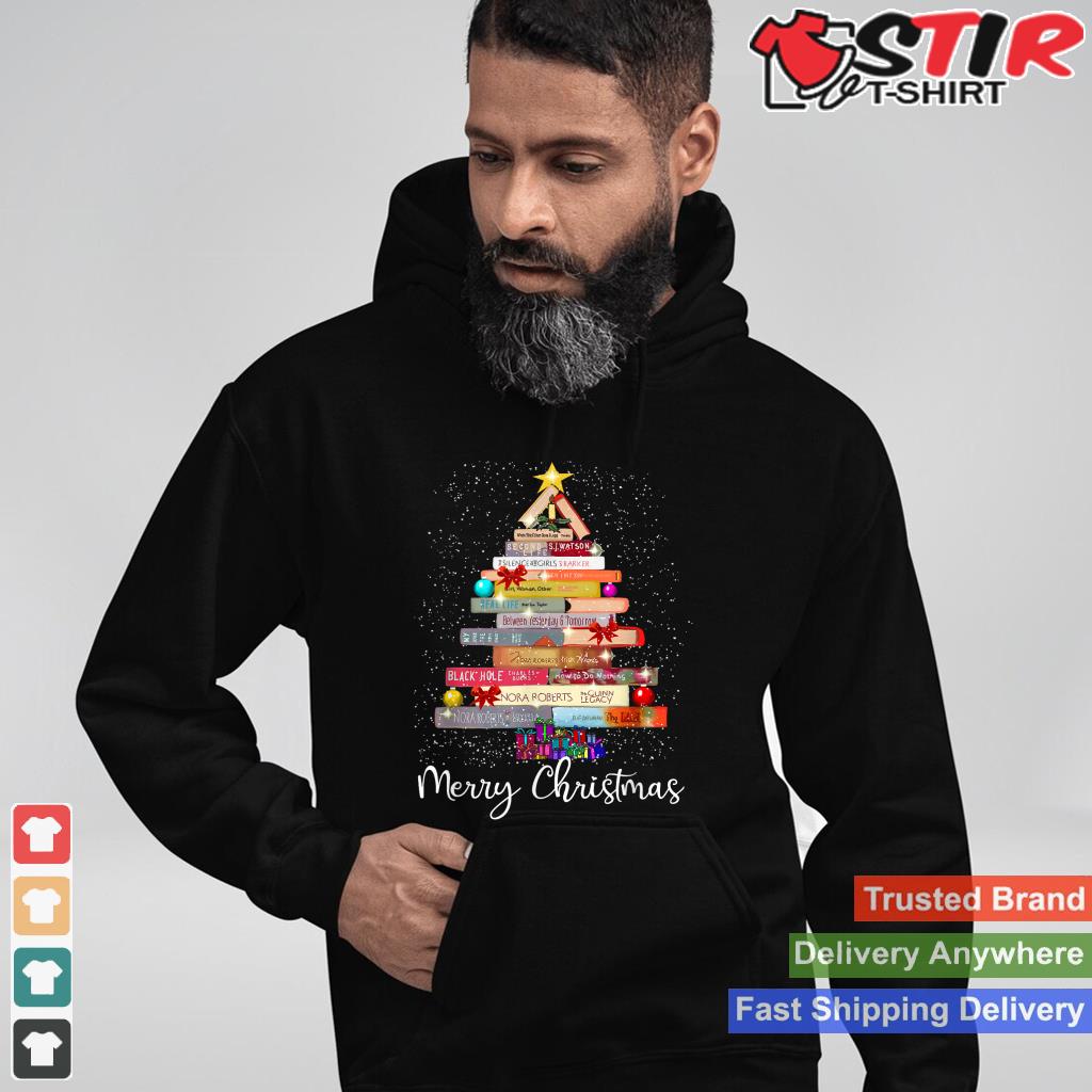 Book Christmas Tree For Book Lover Librarian Teachers Xmas Shirt Hoodie Sweater Long Sleeve