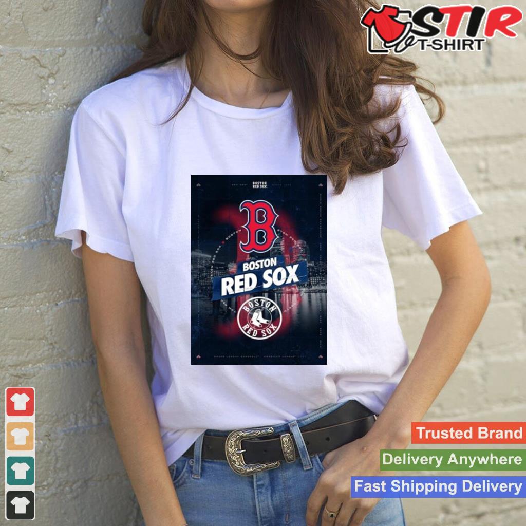 Boston Red Sox City Skyline Poster Shirt TShirt Hoodie Sweater Long