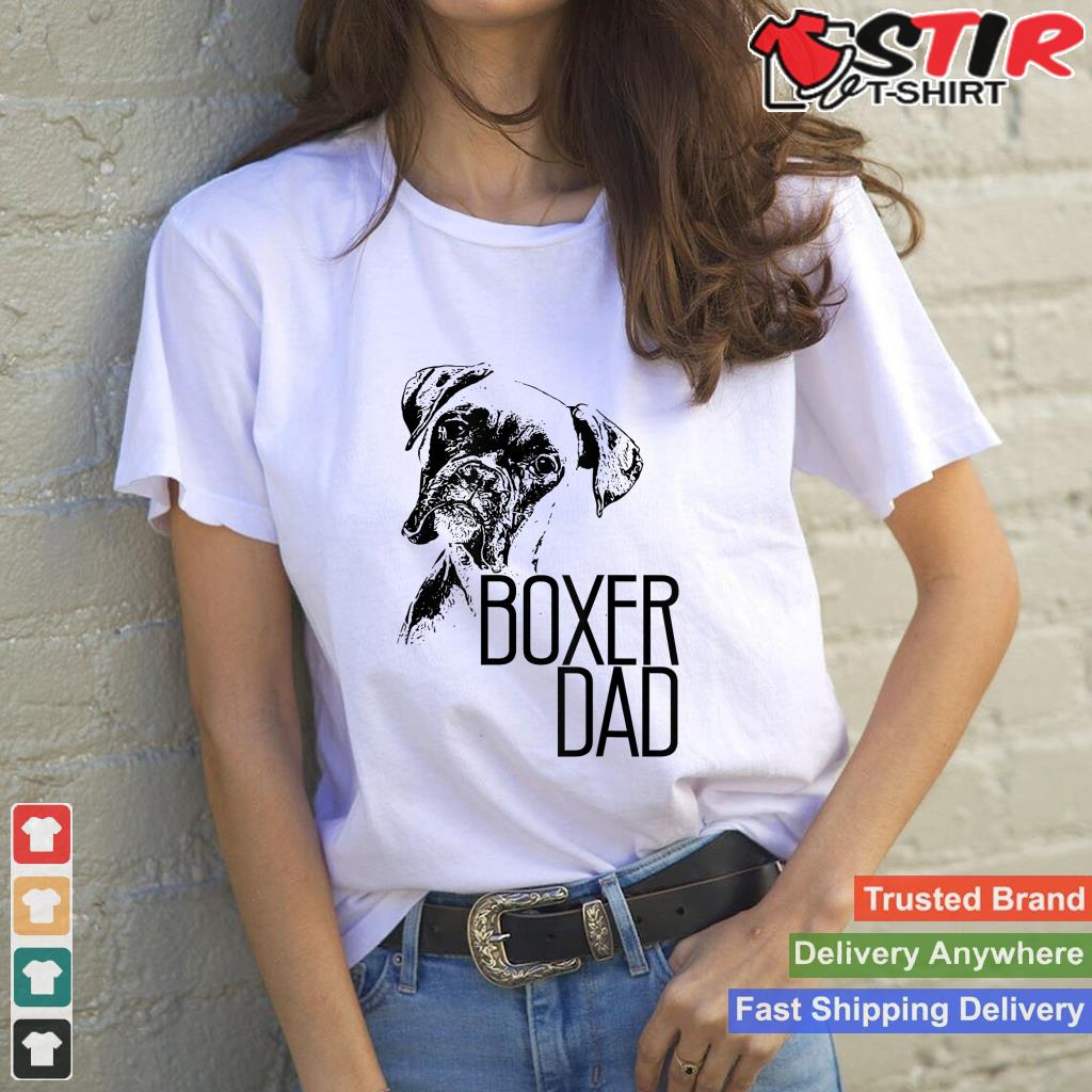 Boxer Dad Dog Face T Shirt   Dog Lovers Boxer Dad Gift Shirt