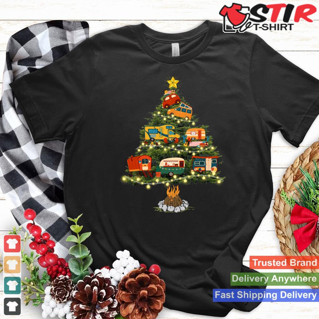 Camper Christmas Tree Vehicles Camping Rving Trailers Long Sleeve