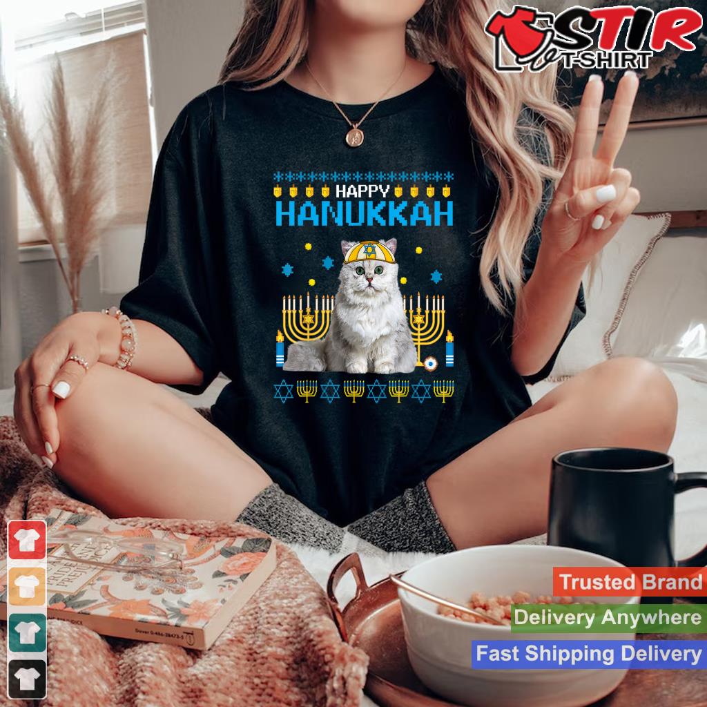Cat Chanukah Jewish Ugly Hanukkah Sweater Pajama