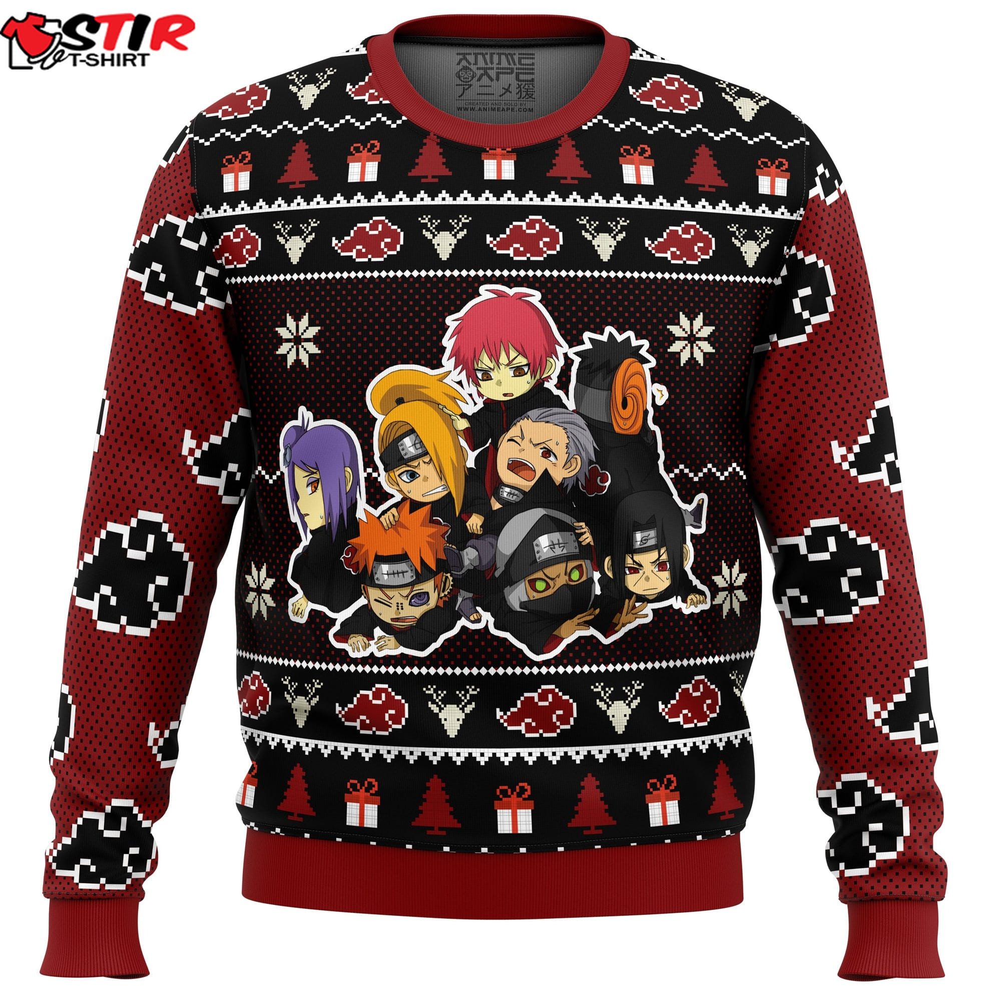 Chibi Akatsuki Naruto Ugly Christmas Sweater Stirtshirt