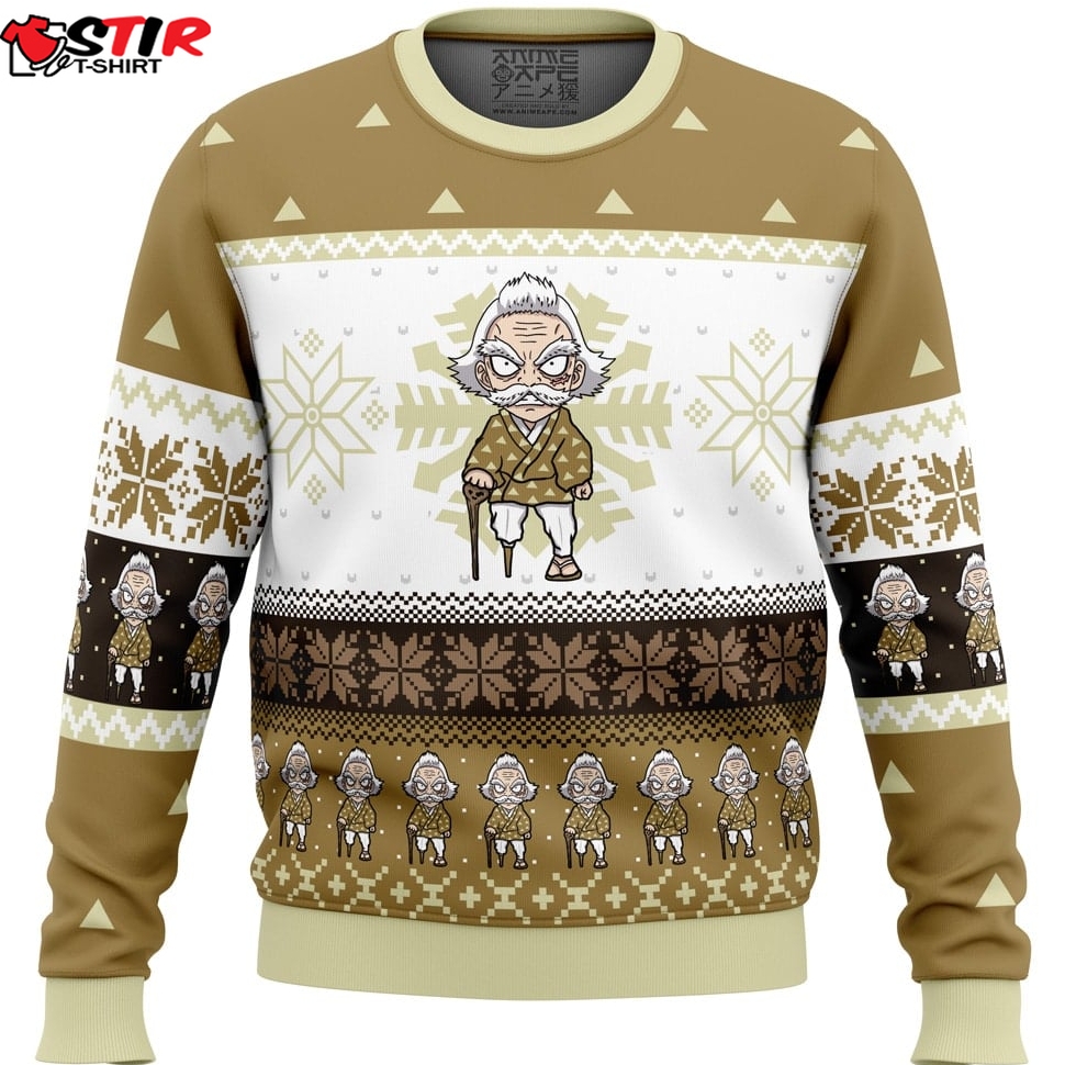 Chibi Christmas Jigoro Kuwajima Demon Slayer Ugly Christmas Sweater Stirtshirt