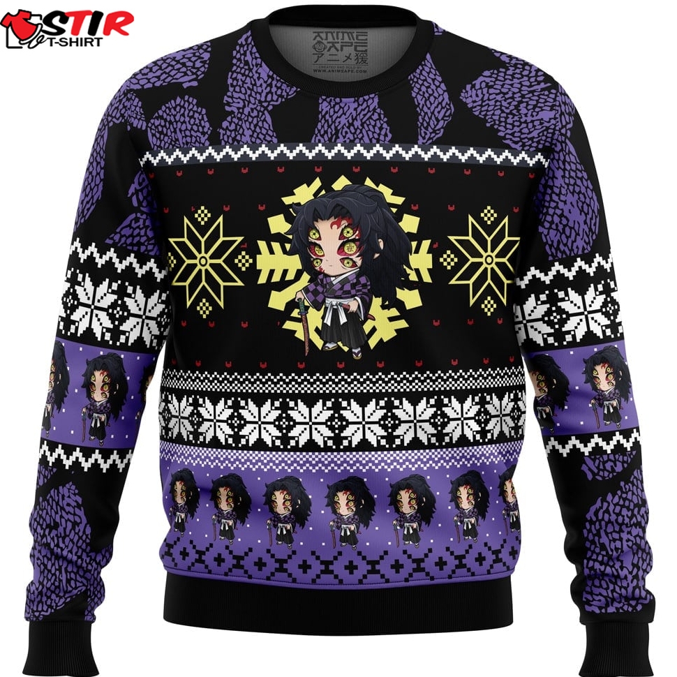 Chibi Christmas Kokushibo Demon Slayer Ugly Christmas Sweater Stirtshirt