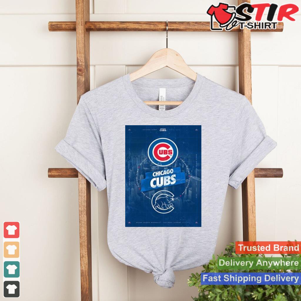 Chicago Cubs City Skyline Poster Shirt TShirt Hoodie Sweater Long