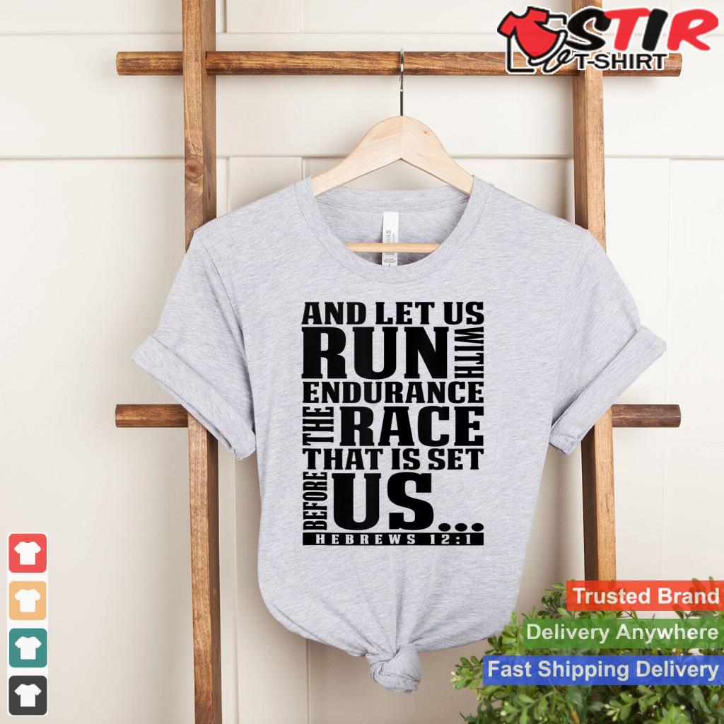 Christian Bible Verse Let Us Run With Endurance Running Gift Tank Top