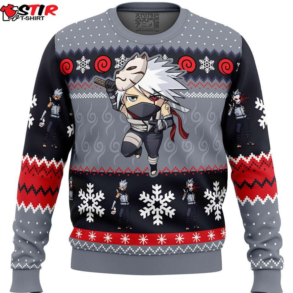 Christmas Chibi Anbu Kakashi Hatake Naruto Christmas Sweater Stirtshirt