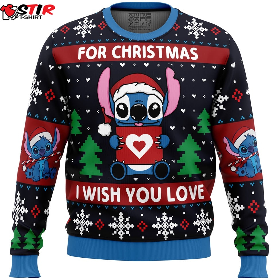 Christmas Love Stitch Ugly Christmas Sweater Stirtshirt