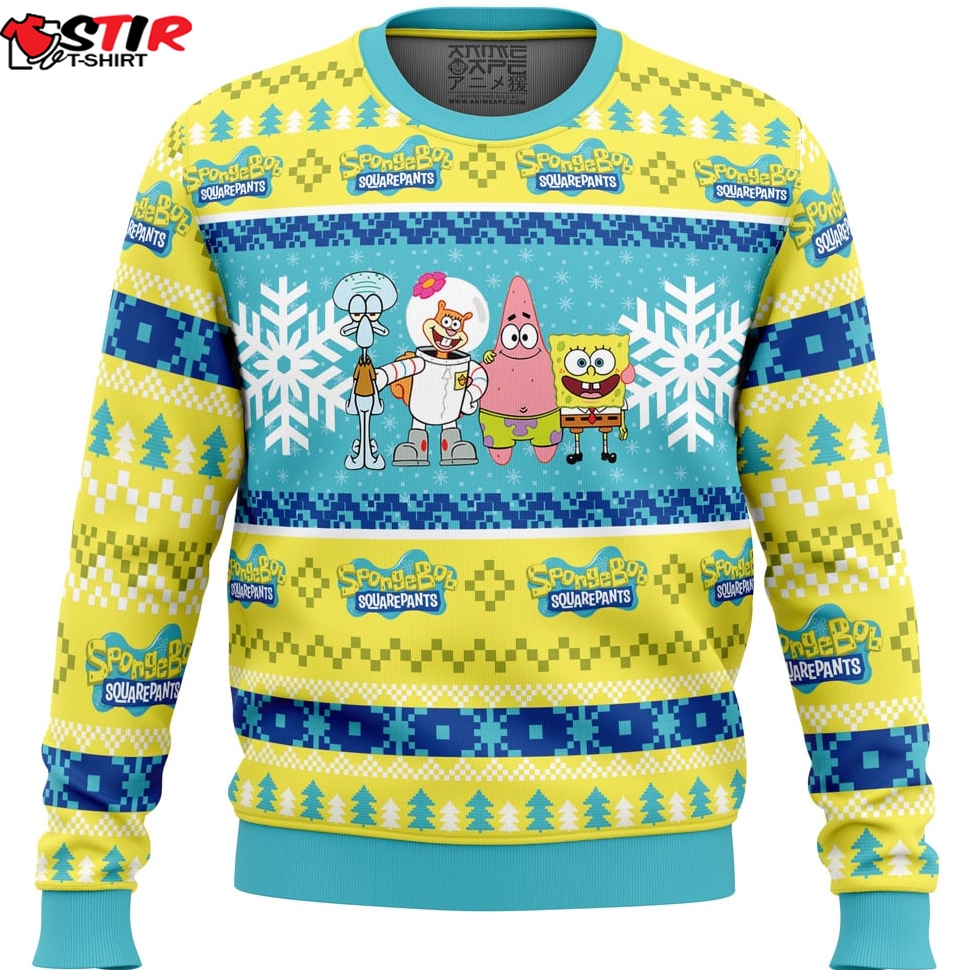 Christmas Spongebob Nickelodeon Ugly Christmas Sweater Stirtshirt