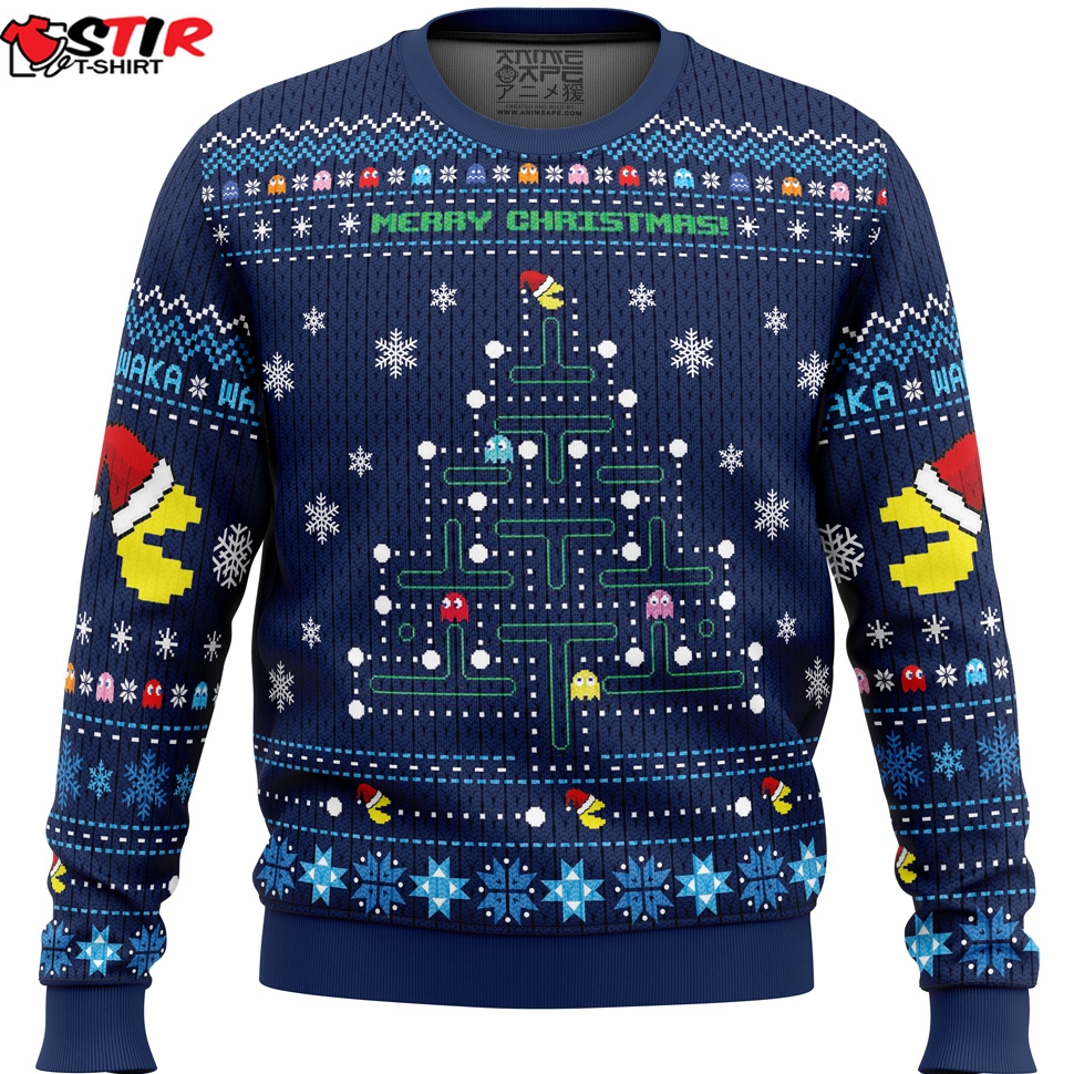 Christmas Tree Pac Man Christmas Sweater Stirtshirt