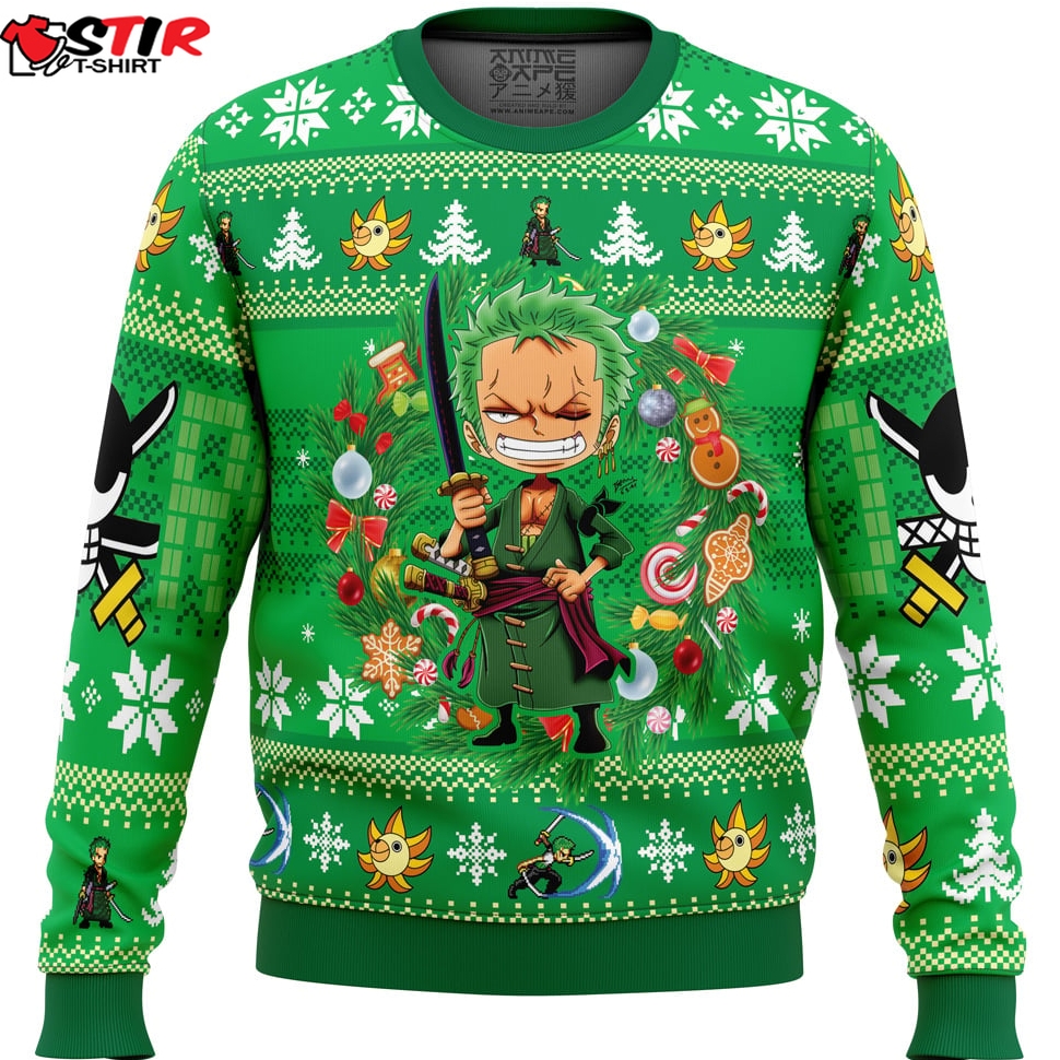 Christmas Zoro One Piece Ugly Christmas Sweater Stirtshirt