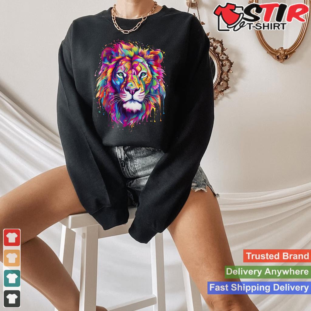 Cool Lion Head Design With Bright Colorful