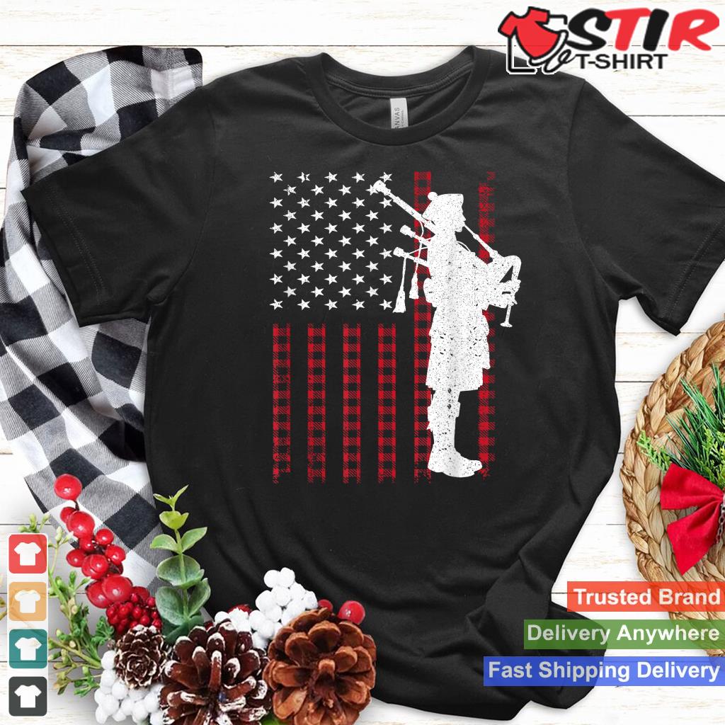 Cool Us Flag Bagpiper Design For Men Women Bagpipe Players_1
